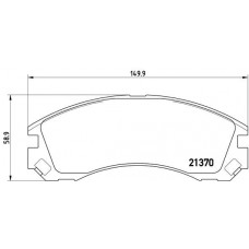 P 61 089 BREMBO Комплект гальмівних колодок дисковий гальм