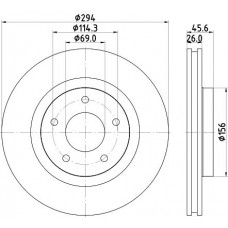 8DD 355 115-911 HELLA Гальмівний диск