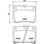 8DB 355 009-501 HELLA PAGID Комплект гальмівних колодок дисковий гальм