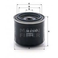 W 811/83 MANN-FILTER Масляний фільтр