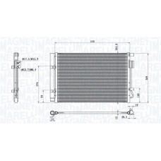 350203100800 MAGNETI MARELLI Конденсатор кондиціонера