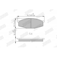 572361J JURID Комплект гальмівних колодок дисковий гальм