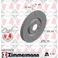 440.3120.52 ZIMMERMANN Гальмівний диск