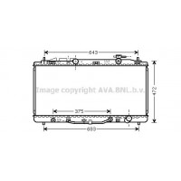 TO2473 AVA QUALITY COOLING Радіатор охолодження двигуна