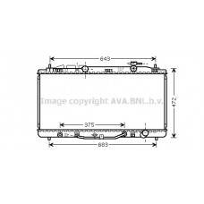 TO2473 AVA QUALITY COOLING Радіатор охолодження двигуна