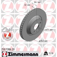 250.1386.20 ZIMMERMANN Гальмівний диск