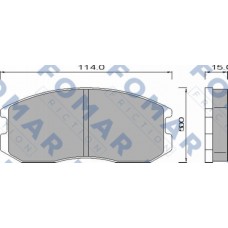 FO 460181 FOMAR Friction Комплект гальмівних колодок дисковий гальм FO 460181 FOMAR Friction Комплект гальмівних колодок дисковий гальм