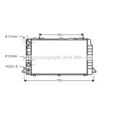 AIA2089 AVA QUALITY COOLING Радіатор охолодження двигуна