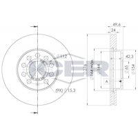 78BD6095-2 ICER Гальмівний диск