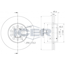 78BD6095-2 ICER Гальмівний диск