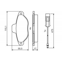 0 986 495 475 BOSCH Комплект гальмівних колодок дисковий гальм