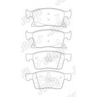 573702J JURID Комплект гальмівних колодок дисковий гальм