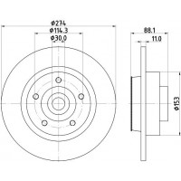 8DD 355 117-351 HELLA PAGID Гальмівний диск