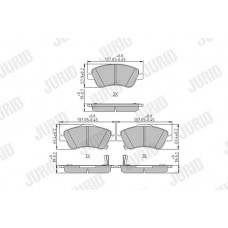 572524J JURID КомплеК т гальмівних колодок, дискове гальмо