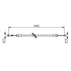1 987 482 381 BOSCH Тросик, cтояночный тормоз