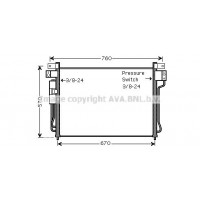 DNA5299D AVA QUALITY COOLING Конденсатор кондиціонера