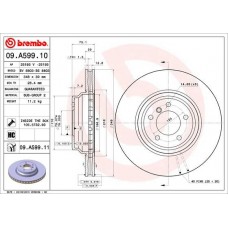 09.A599.11 BREMBO Гальмівний диск