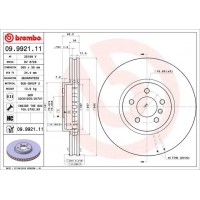 09.9921.11 BREMBO Гальмівний диск