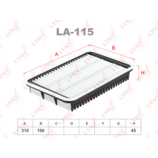 Повітряний фільтр LYNXauto LA-115