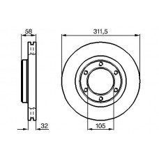 0 986 478 580 BOSCH Гальмівний диск