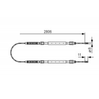 1 987 477 262 BOSCH Тросик, cтояночный тормоз
