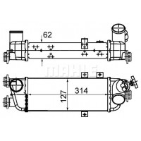 CI 500 000S MAHLE Интеркулер
