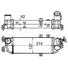 CI 500 000S MAHLE Интеркулер