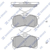 SP1575 Hi-Q Комплект гальмівних колодок дисковий гальм