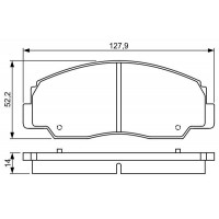 0 986 495 339 BOSCH Комплект гальмівних колодок дисковий гальм