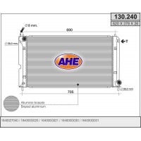 130.240 AHE Радіатор охолодження двигуна