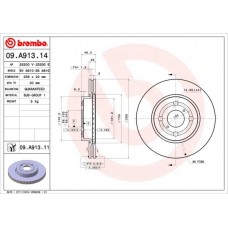09.A913.11 BREMBO Гальмівний диск