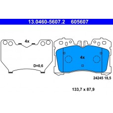 13.0460-5607.2 ATE Комплект гальмівних колодок дисковий гальм