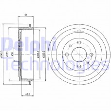 BF366 DELPHI Гальмівний барабан