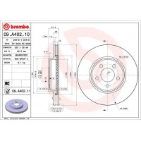 09.A402.11 BREMBO Гальмівний диск