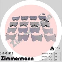 24888.170.2 ZIMMERMANN Комплект гальмівних колодок дисковий гальм
