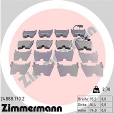 24888.170.2 ZIMMERMANN Комплект гальмівних колодок дисковий гальм