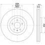 8DD 355 129-371 HELLA PAGID Гальмівний диск