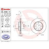 09.3090.11 BREMBO Гальмівний диск