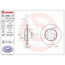 09.3090.11 BREMBO Гальмівний диск