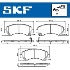 VKBP 80233 A SKF Комплект гальмівних колодок дисковий гальм