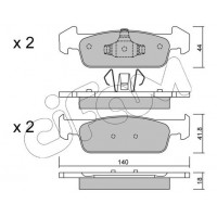 822-975-1 CIFAM Комплект гальмівних колодок дисковий гальм