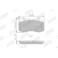 573253J JURID КомплеК т гальмівних колодок, дискове гальмо