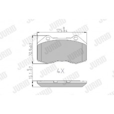 573253J JURID КомплеК т гальмівних колодок, дискове гальмо