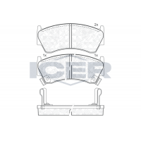 181394 ICER Комплект гальмівних колодок дисковий гальм