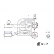 183113 FEBI BILSTEIN Наконечник поперечної кермової тяги