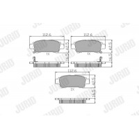 572512J JURID Комплект гальмівних колодок дисковий гальм