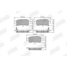 572512J JURID Комплект гальмівних колодок дисковий гальм