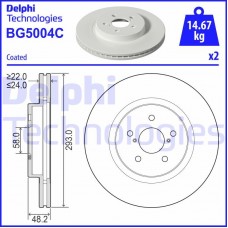 BG5004C DELPHI Гальмівний диск