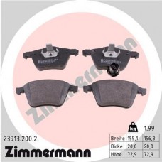 23913.200.2 ZIMMERMANN Комплект гальмівних колодок дисковий гальм