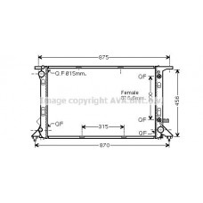AIA2309 AVA QUALITY COOLING Радіатор охолодження двигуна